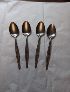Interpur Jardinera Stainless Flatware Set of 4 Place/Oval Soup Spoons Daisy - Picture 1 of 6