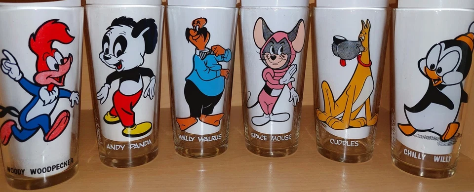*🔥HTF SET DE 6 GAFAS PEPSI WALTER LANTZ 1977!! HERMOSO CONJUNTO RATÓN ESPACIAL!  Foto 1 de 3