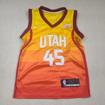 Camiseta Donovan Mitchell #45 Utah Jazz Naranja Juvenil Grande Nike NBA Swingman Foto 1 de 4