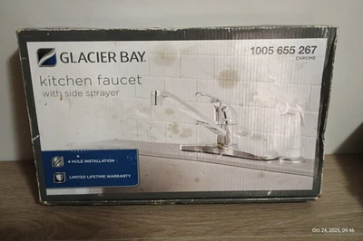 New  in Box Glacier Bay HD67552-1401 Single-Handle Kitchen Faucet With Sprayer - Image 1 of 4