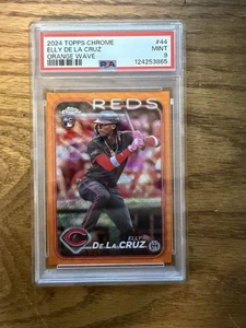 2024 Topps Cromo - Elly De La Cruz #44 Refractor Onda Naranja/25 RC PSA 9 Como Nuevo - Imagen 1 de 2