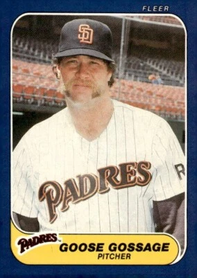1986 Fleer #322 Goose Gossage San Diego Padres HOF - Image 1 of 2