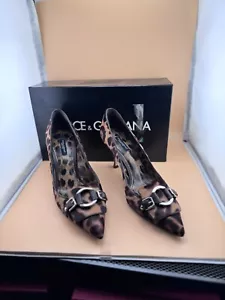 Dolce & Gabbana SZ 39 Decollete Pony ST. Leopard + Celtic Pumps NIB - Picture 1 of 16