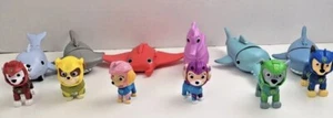 Paw Patrol Aqua Pups full set of 6 Figures (inc Coral) and Sea Creatures Bundle - Picture 1 of 2