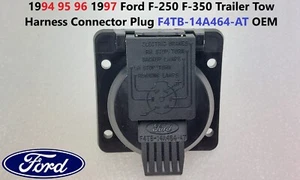 1994-1997 Ford F250 F350 Trailer Tow Harness Connector Plug F4TB-14A464-AT OEM - Picture 1 of 5