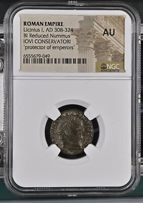 NGC AU Roman AE de Licinio I AD 308 - 324 REVERSO JOVI CONSERVATI Foto 1 de 4