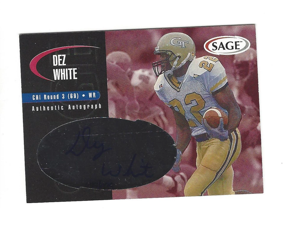 2000 SAGE RED DEZ WHITE AUTO #d 649/999 CHICAGO BEARS - Image 1 of 1
