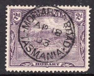 Tasmania nice MORIARTY ROAD 1903 pmk on 2d pictorial rated S- (4) by Hardinge - Imagen 1 de 1