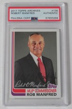 Rob Manfred MLB Signed Autograph Auto 2017 Topps Archives Rookie Card # 136 PSA