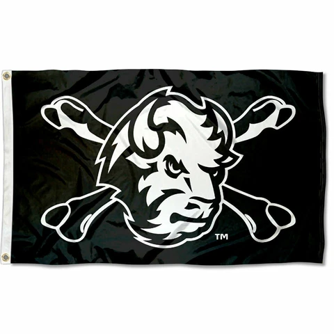 North Dakota State Bison Cross Bones Flag Large 3x5 Cover