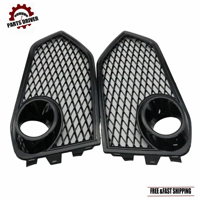 2Pcs Black Mesh Fog Light Covers Bezel For Honda Civic Type R 2017-2021 2.0L L4 - Изображение 1 из 4