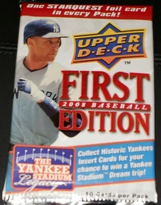 2008 Upper Deck First Edition Pack Baseball Cards - Picture 1 of 2