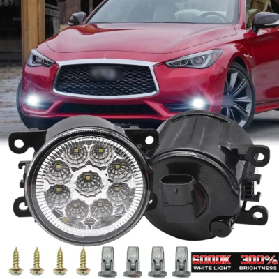 Un par de luces antiniebla lámpara de conducción H11 bombillas LED 55W lado derecho izquierdo accesorios coche Foto 1 de 4