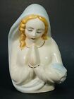 Vintage Virgin Mary Blessed Mother Madonna Head Vase Planter Religious Decor 5”