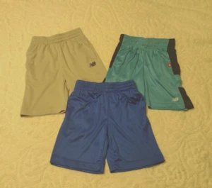 New Balance Little Boys Shorts Side Pockets Logo Active Blue Gray Sz 5/6 Perfec - Picture 1 of 4