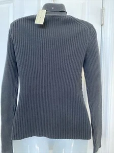 Tommy Hilfiger Women's Sweater Small Petite Black Pullover Cable Turtle Neck - Picture 1 of 9