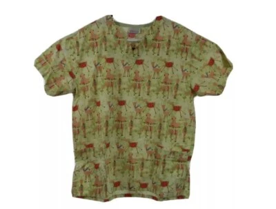 Blusa Médica Mujer Blanco Cisne Reno Talla Pequeña Foto 1 de 4