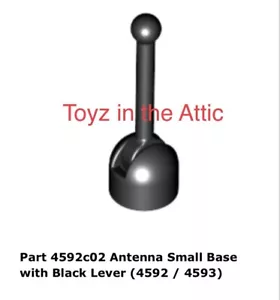 LEGO 1x 4592c02 antenne noire petite base avec levier noir 6932 - Photo 1 sur 1