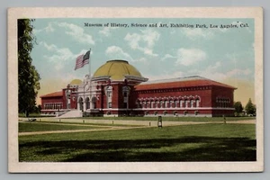Museo de Historia Ciencias y Artes Los Ángeles CA Bandera Americana Postal EKC - Imagen 1 de 2