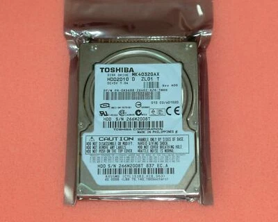 Toshiba 2.5" 40GB 5400rpm 8MB Cache IDE MK4032GAX Laptop HDD Hard Drive - Image 1 of 2