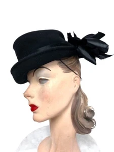 9 Vintage Hats Lot Black Fascinators Sally Victor, Marie Buffehr  More 1940s-50s - Picture 1 of 17