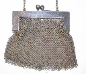Art Deco Purse Handbag Evening Bag Silvertone Mesh Vintage As Is Condition - Picture 1 of 6