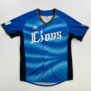 Saitama Seibu Lions Baseball Jersey Adult Small Blue Japan Tokyo NPB Shirt Mens - Picture 1 of 22