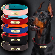 Collar de perro de cuero personalizado Collar para caminar para mascotas Ajust