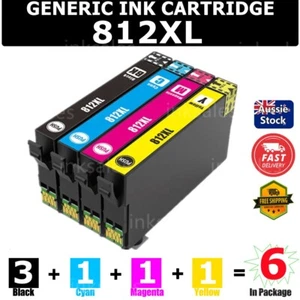 6x Generic 812XL 812 Ink Cartridge For EPSON WF3820 WF4830 WF7830 WF7840 WF7845 - Picture 1 of 5