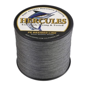 Línea de pesca trenzada Hércules 8 hebras 100% PE 100M 300M 500M 1000M gris de prueba - Imagen 1 de 35