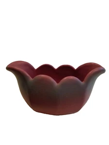 Vintage Van Briggle Pottery Mulberry Oval Tulip Vase Planter Bowl Scallop Edge - Picture 1 of 10
