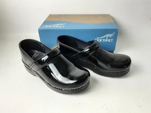 Dansko Clogs Size 39 8.5 9 Black Leather Slip On Shoe Comfort Professional Nurse - Picture 1 of 12