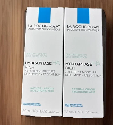 La Roche-Posay Hydraphase HA RICH 1.69 fl oz ea Exp 04/2028+ Lot of 2! - Image 1 of 2