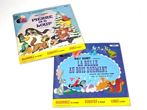 Vintage Walt Disney FRENCH story books Vinyl records - La belle au bois dormant - Picture 1 of 15