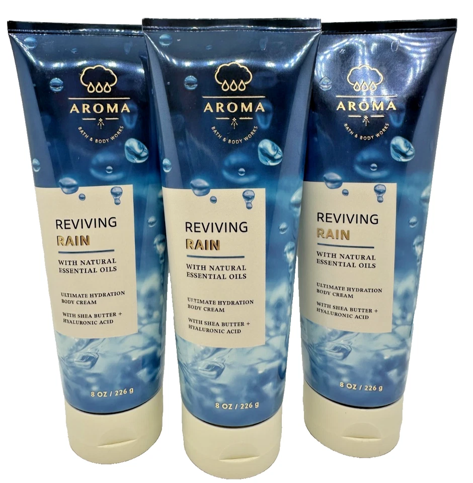 Bath and Body Works Reviving Rain Aroma Body Wash Foam Bath and Body Cream