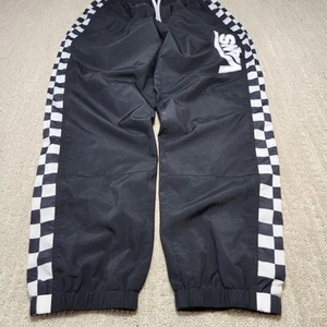Vans Track Pants Men XL Checkered Leg BMX Jogger Skateboarding Skater Y2K Black - Picture 1 of 9