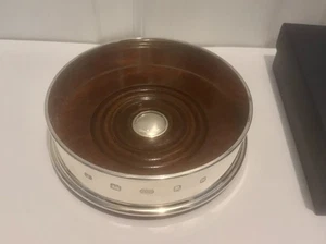 Vintage Sterling Silver Champagne Wine Bottle Coaster New Old StockNOS 5.63 t Oz - Picture 1 of 16