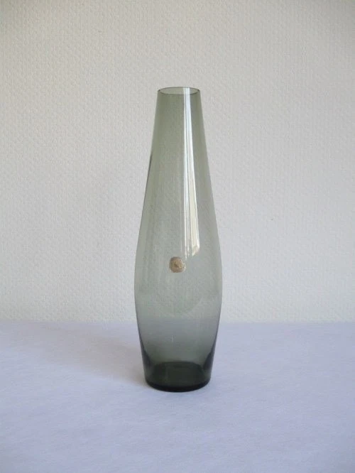 Kristallglasfabrik Alfred Taube,Design  Vase Rauchglas,Höhe 33cm, Vintage 60er - Bild 1 von 2