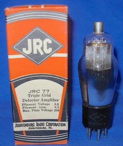 Rare NOS NIB Johnsonburg JRC Type 77 Vacuum Tube - Picture 1 of 3