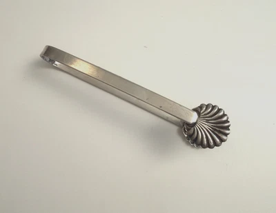 Pinzas de azúcar antiguas hechas a mano de plata de ley de 3,75" FLEETWOOD Foto 1 de 4