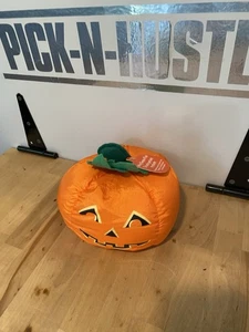 Vintage Nylon Talking Pumpkin Plush Working With Tags - Picture 1 of 5