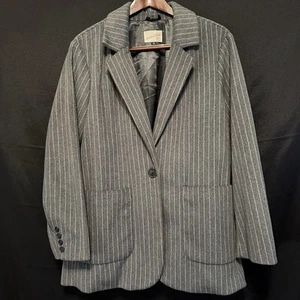 Giacca blazer donna gessato grigio filo universale taglia XXL foderata poliestere - Foto 1 di 19