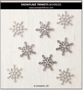 Stampin' Up! "SNOWFLAKE TRINKETS" (20) Pcs - Metal Trinkets **NEW** Xmas/Winter - Picture 1 of 4