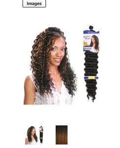 Freetress Braiding Hair Deep Twist 22" 1B 3PACK - Picture 1 of 3