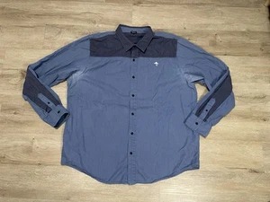 LRG LIFTED RESEARCH GROUP SHIRT Men’s Sz 4XL Long Sleeve Button Front Blue - Picture 1 of 10