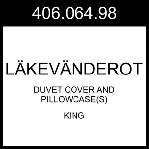 IKEA LÄKEVÄNDEROT Duvet Cover And Pillowcase Beige King 406.064.98 - Picture 1 of 1