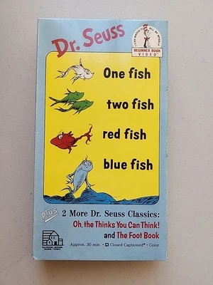 Dr. Seuss - One Fish Two Fish Red Fish Blue Fish (VHS, 1994) - Image 1 of 4