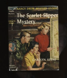 Nancy Drew: #32 The Scarlet Slipper Mystery (1957A-7) HB/DJ 1st/Early - Picture 1 of 5