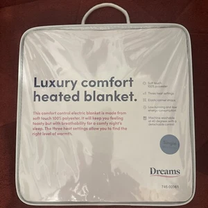 Dreams Single Luxury Comfort Heated Blanket Machine Washable - Picture 1 of 2