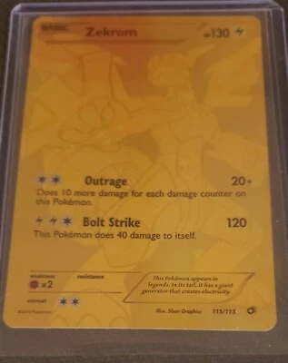 Pokemon Legendary Treasures Zekrom 115/113 GOLD  - Image 1 of 3